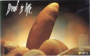 Subliminal Bread Advert Bread suggesting a phallic symbol